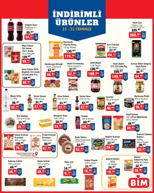 Bim İndirimli Ürünler Broşürü 25 31 Temmuz