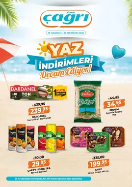 Çağrı Market - Çağrı Market İndirim Bülteni Kataloğu - Yaz İndirimleri Broşürü, Kataloğu