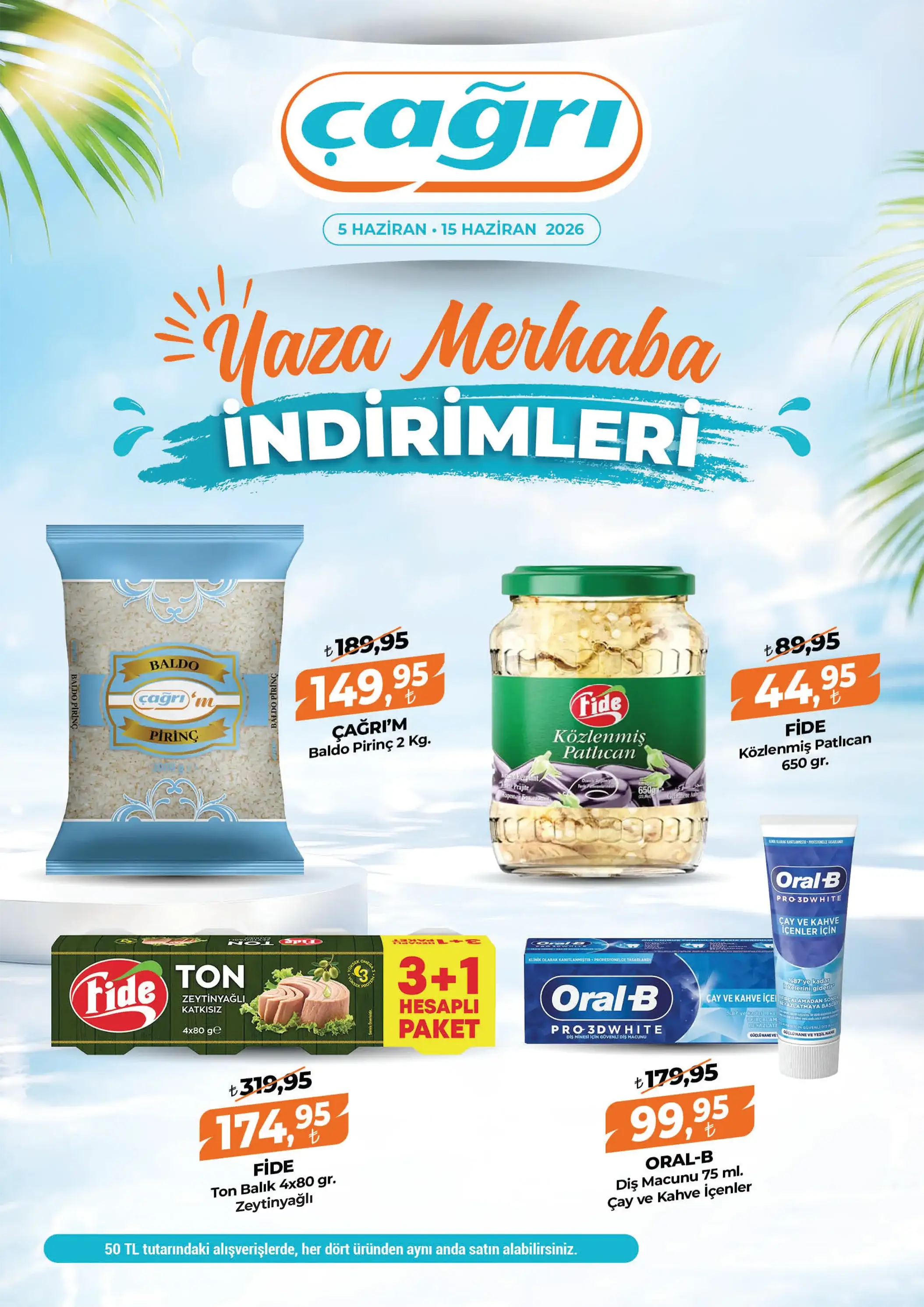 Çağrı Market - Çağrı Market İndirim Bülteni Kataloğu - Yaza Merhaba İndirimleri Broşürü, Kataloğu