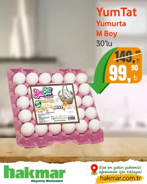 30 Lu M Boy Yumurta İndirimi
