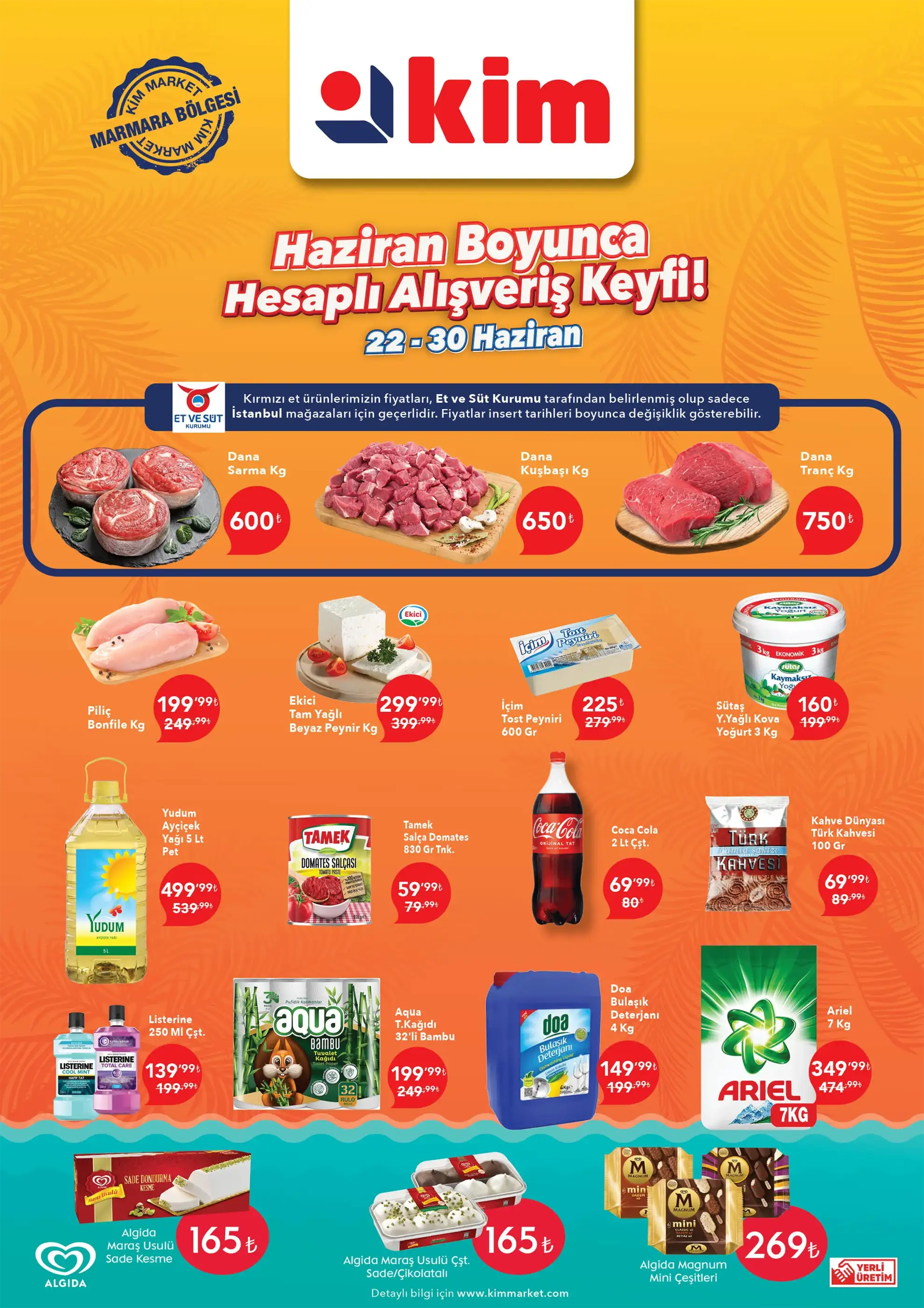 Kim Market - Marmara Bölgesi Mağazalarında Geçerli İndirim Bülteni Broşürü Broşürü, Kataloğu