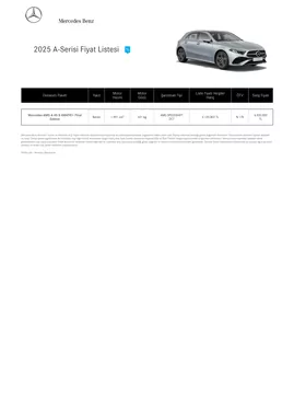 Mercedes 2025 Model Araclar Mart 2026 Fiyat Listesi