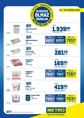 Olmazsa Olmaz Ürünler Broşürü