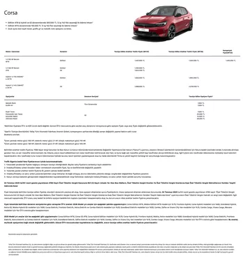 Opel 2025 2026 Model Araclar Ocak 2026 Fiyat Listesi